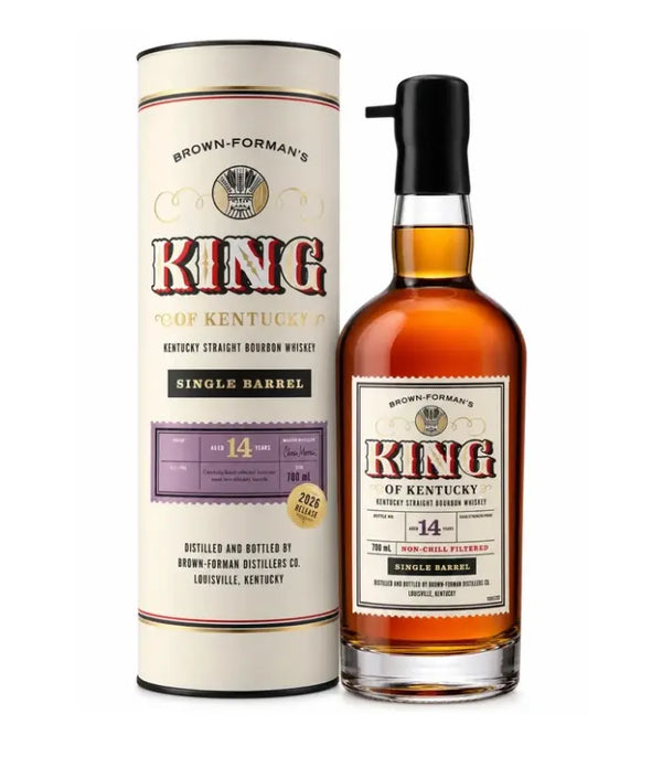 Brown Forman's King Of Kentucky 14 Year Old Bourbon 2026 Release Single Barrel 130.4 Proof