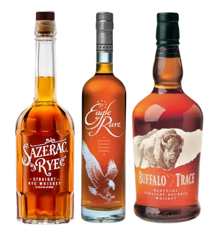 Eagle Rare, Buffalo Trace & Sazerac Whiskey Bundle 750mL