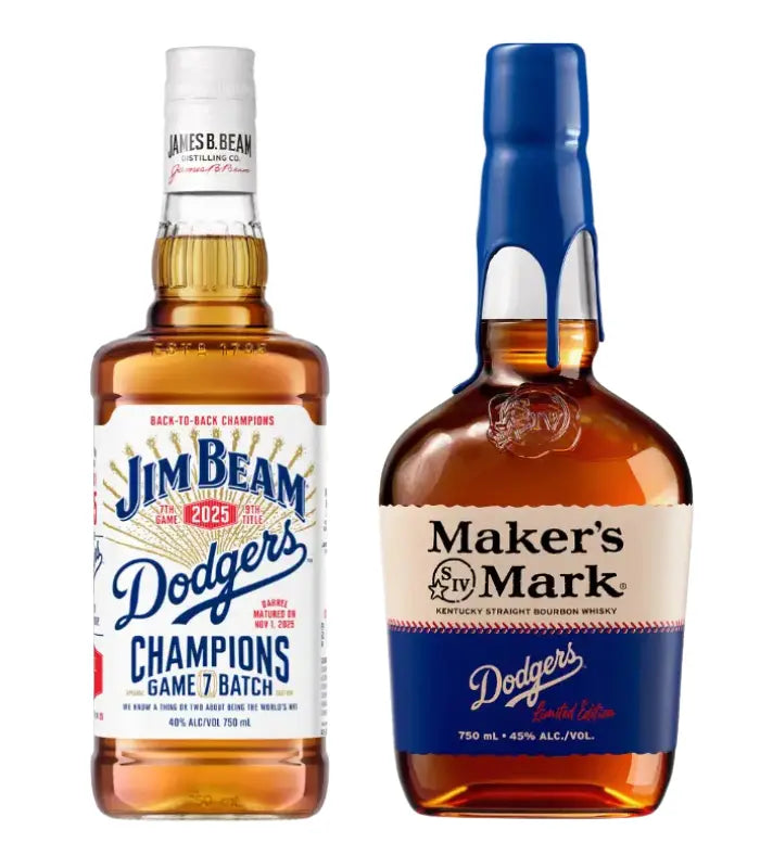 Jim Beam & Maker's Mark Dodgers 2025 Champions Bundle | Whiskey Shelf