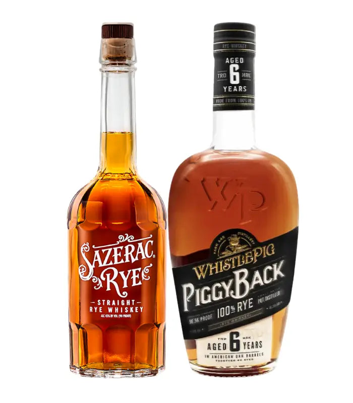 Sazerac Rye & WhistlePig PiggyBack 6 Year Rye Whiskey Bundle 750mL