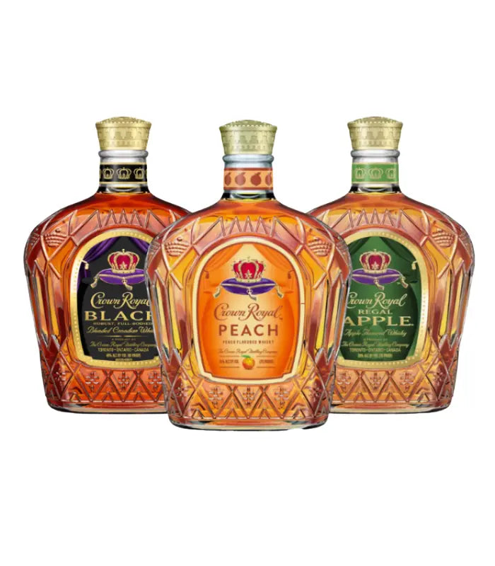 The Crown Royal Black, Peach, Apple flavored bundle