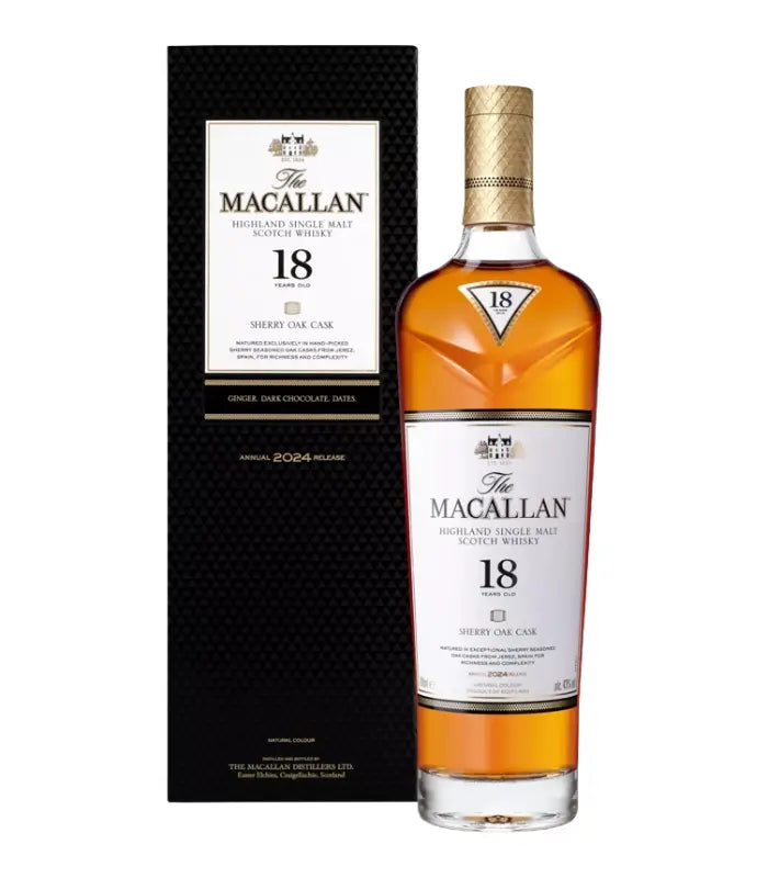 The Macallan 18 Year Old Sherry Oak Cask Single Malt Scotch Whisky 750mL