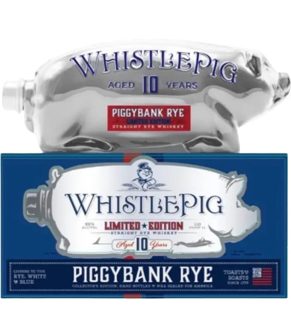 WhistlePig 10 Year Piggybank Rye, White, and Blue Limited Edition 1L
